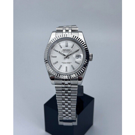 Custom Seiko Mod • Silver Datejust • 39mm